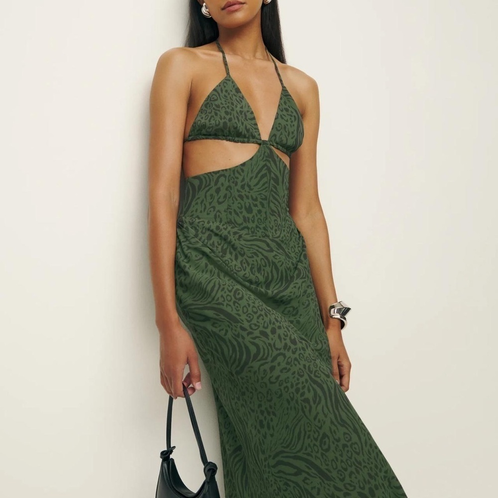 NWT Reformation Romona Jungle Print Maxi Dress Size 8